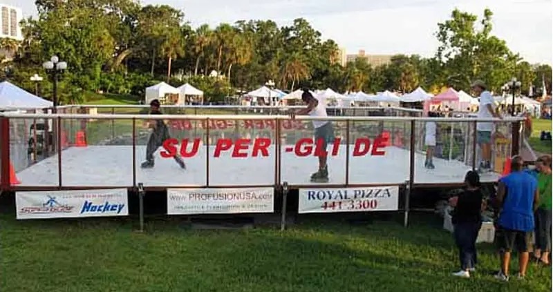 Mobilne lodowisko syntetyczne, mobilne lodowisko ze sztucznym lodem